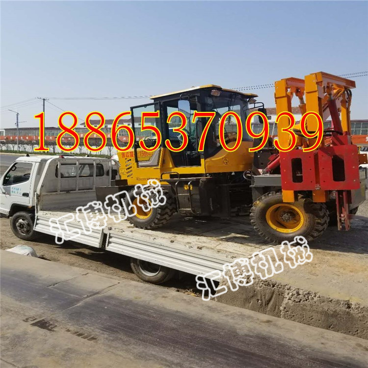 高速公路护栏打桩机哪里有卖的 护栏立柱打
