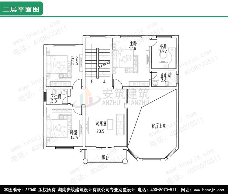 az040简欧三层楼,中楼别墅设计图纸带车库含外观效果图