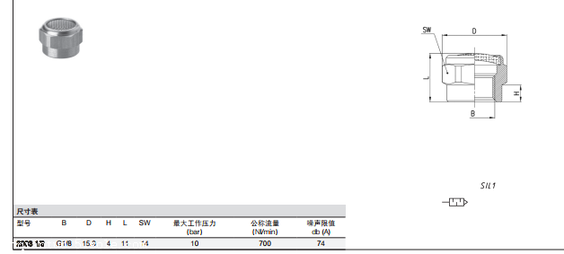 意大利康茂盛CAMOZZI消声器安装使用说明