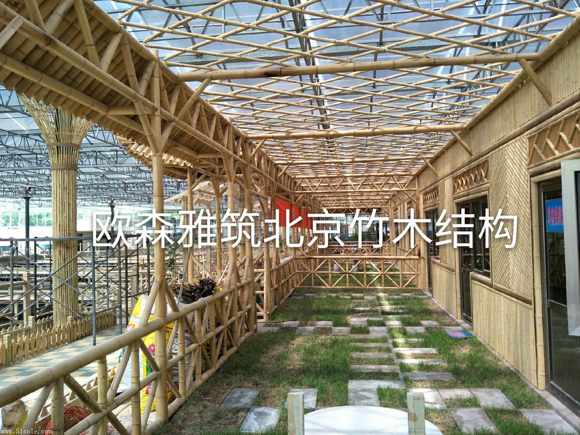 竹屋竹房子竹艺装饰竹吧台竹门楼竹屋餐厅竹木结构四合院
