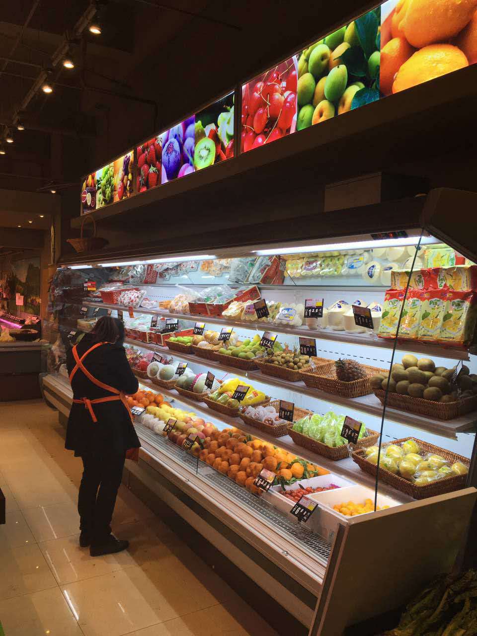 郑州定做冷藏柜的厂家-专业定做超市水果店