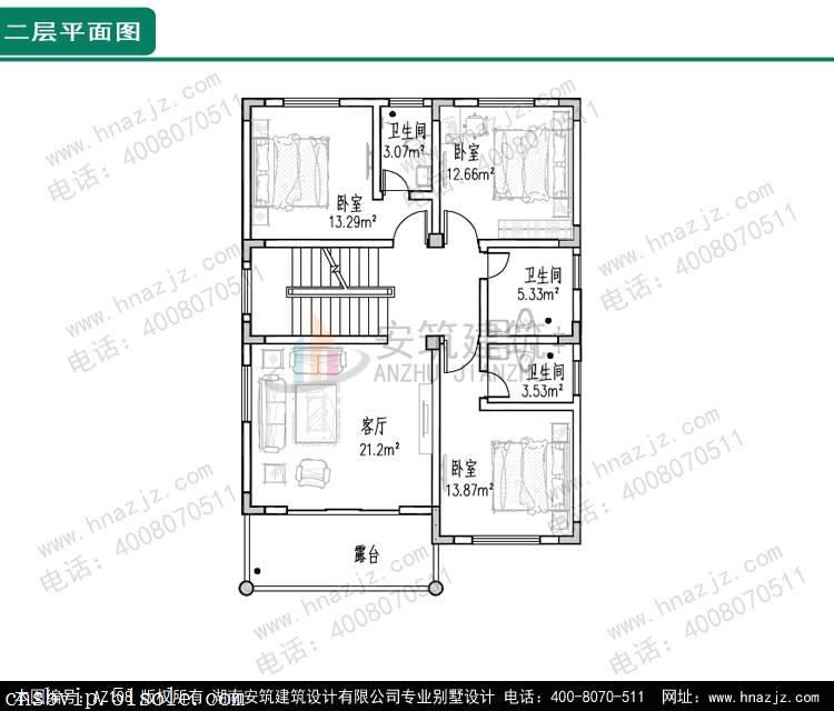 az108农村三层欧式别墅自建房,农村小洋楼效果图施工图