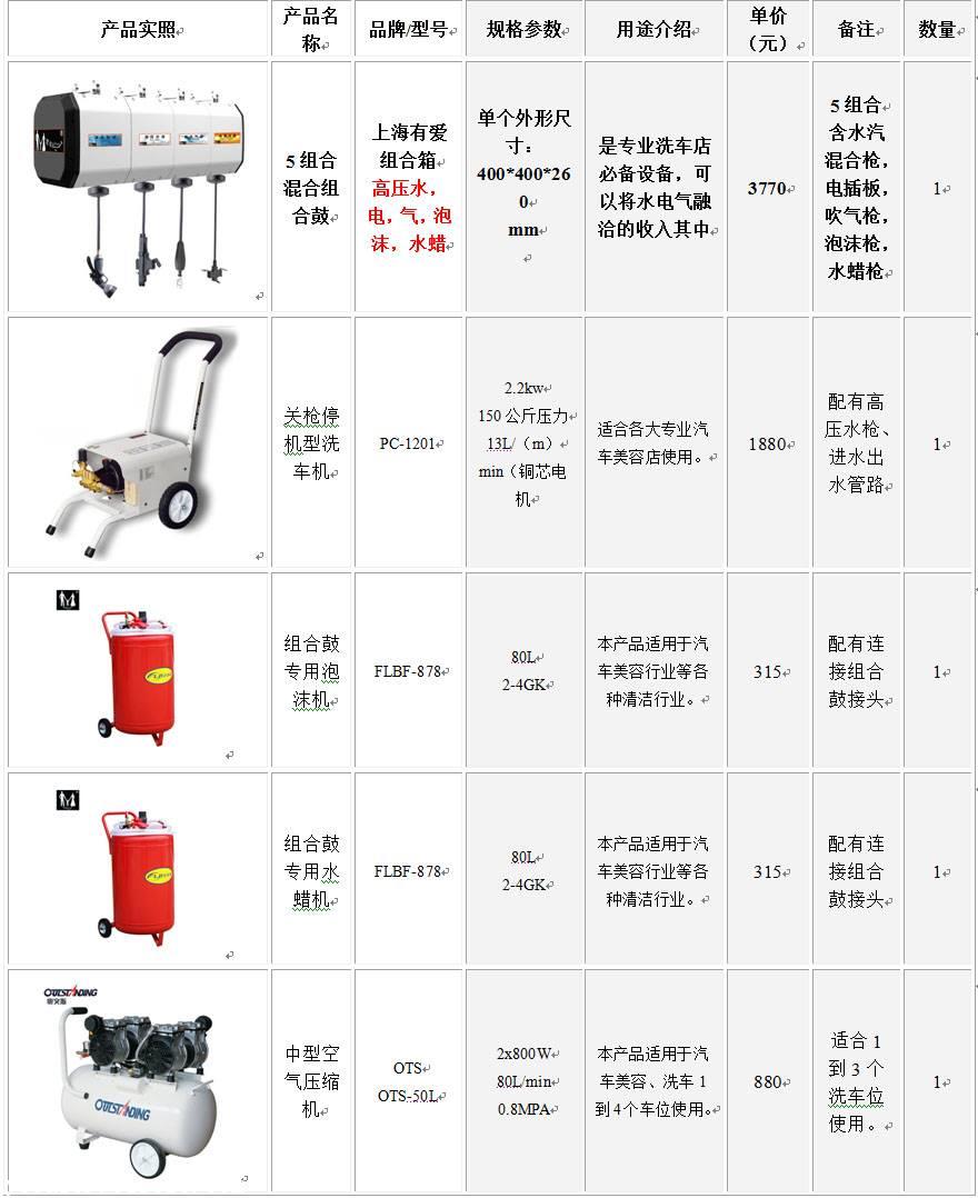 上海有爱厂家供应洗车房全套设备