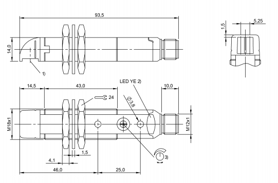 巴鲁夫BLE 18KW-NA-1LT-S4-C传感器规格图样