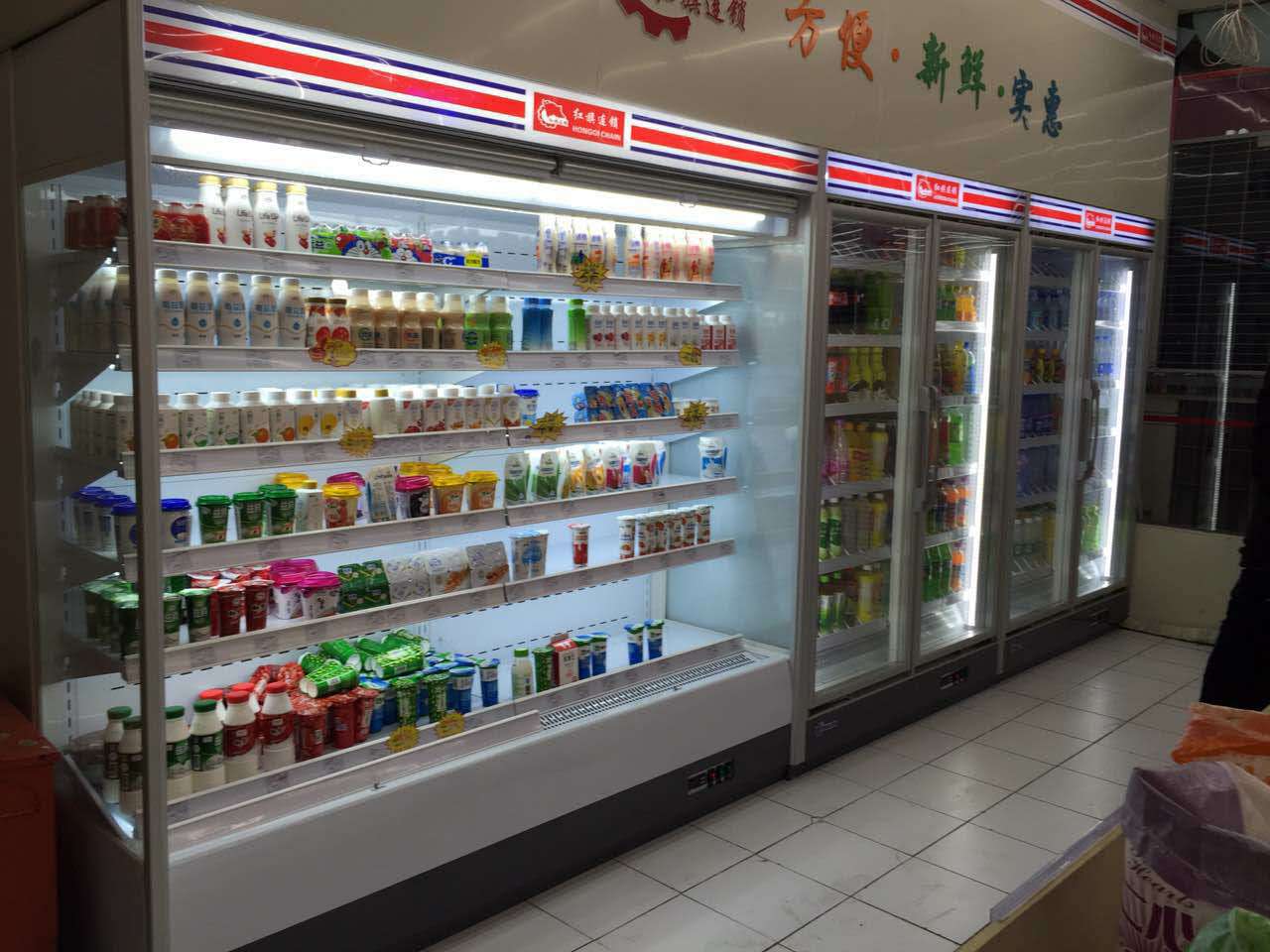 郑州华定做安装水果保鲜柜饮料冷藏柜的厂家