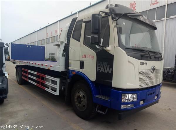 阿坝藏族羌族自治州解放8.2米平板拖车,大型道路道路救援车