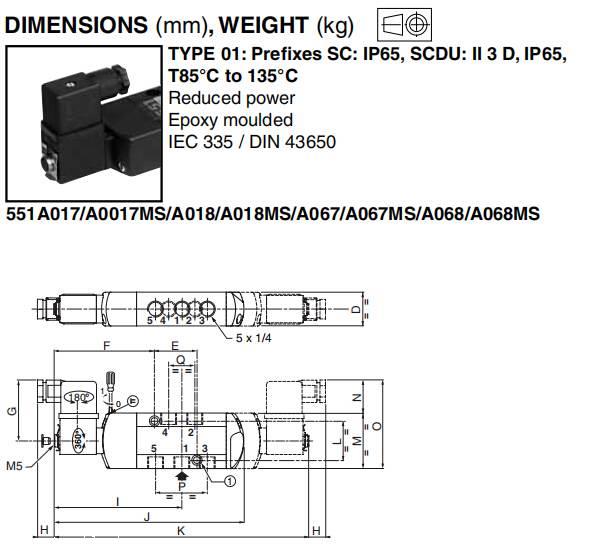 美国ASCO 551系列先导滑阀,选型指南