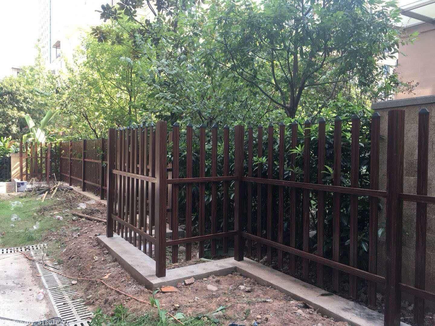 设计别墅新款木纹铝合园围栏