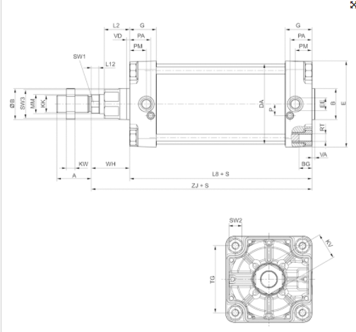 持久耐用AVENTICS安沃驰R480627361拉杆气缸