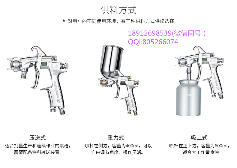 日本岩田喷枪W101高雾化家具塑胶喷漆枪