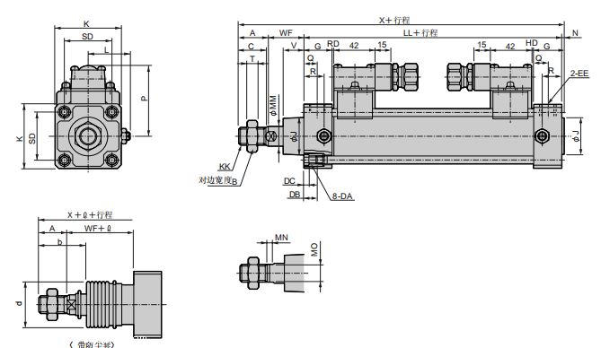 CKD耐热型气缸SCA2-TC-100B-220-R3YK5-D-Y