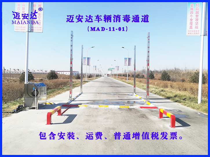 迈安达养猪场防疫专用车辆消毒机消毒通道