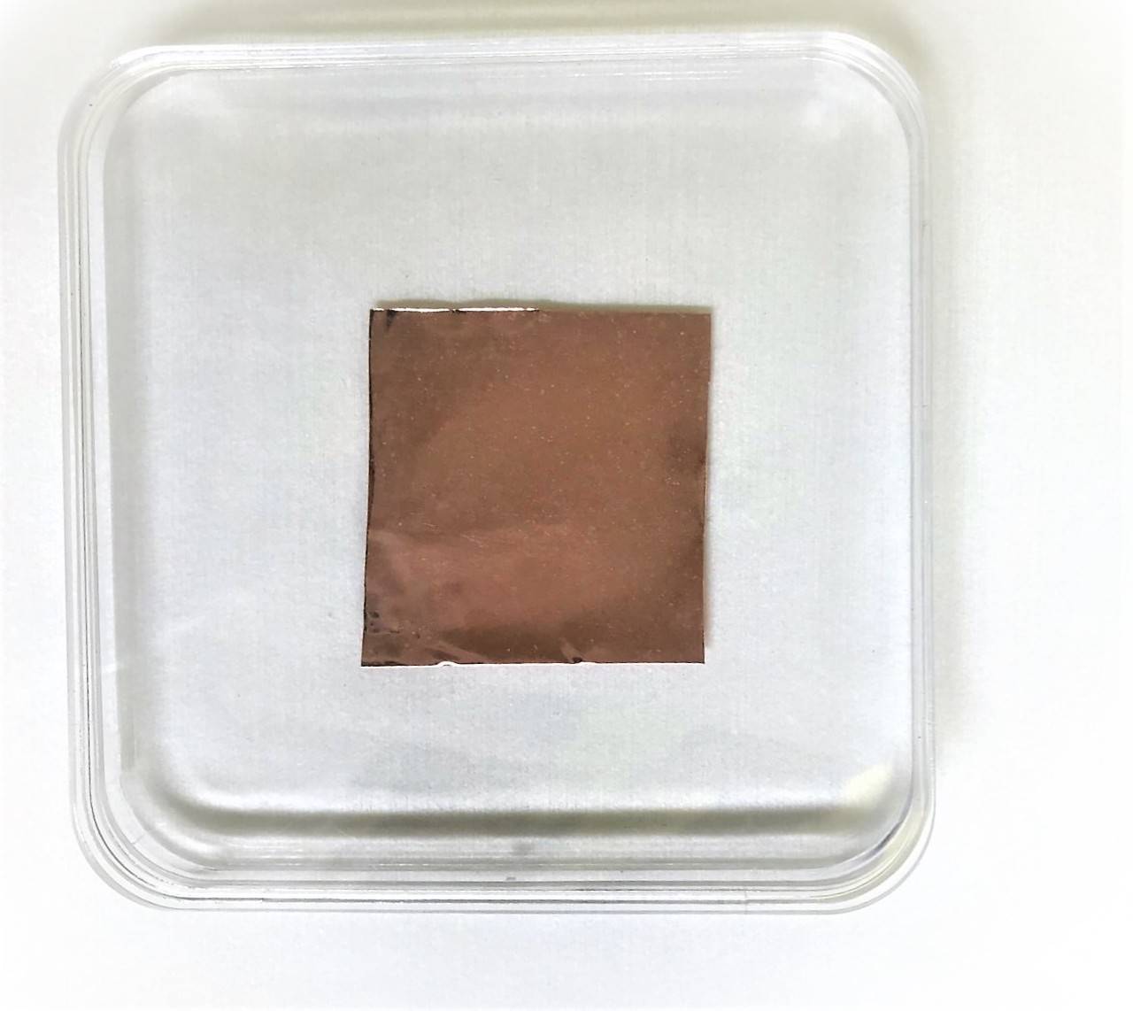 h-bn (boron nitride) film is grown onto 50 um thick copper foils