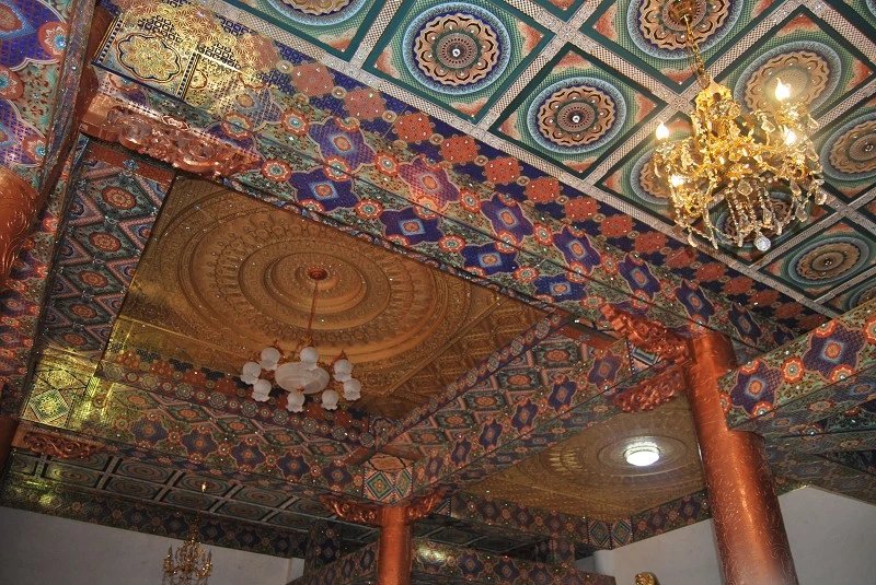 古建筑浮雕吊顶艺术彩绘天花寺庙吊顶设计