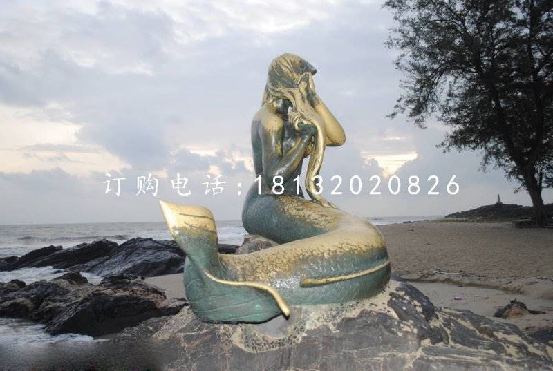 美人鱼铜雕 景区景观雕塑