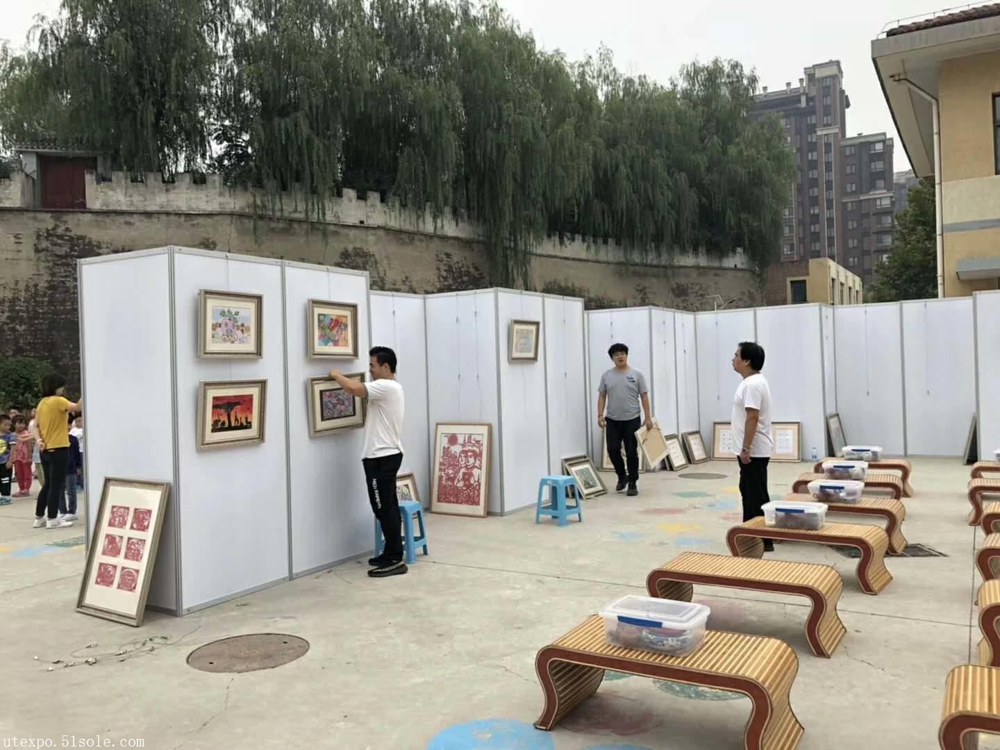 北京画展型材展墙 书画展型材租赁 摄影展屏风展架 挂