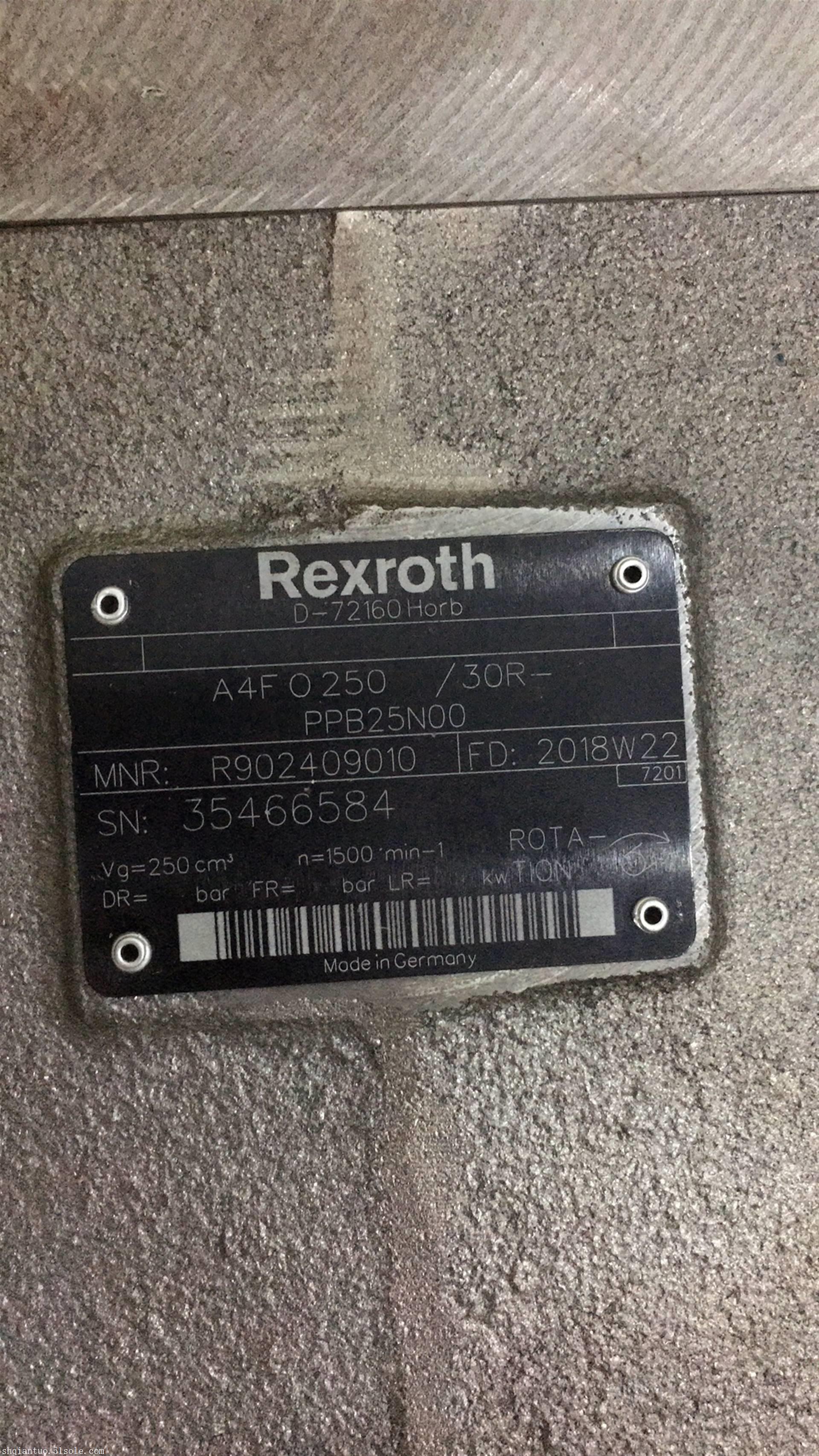 实物到货图，德国力士乐REXROTH柱塞泵R902409010