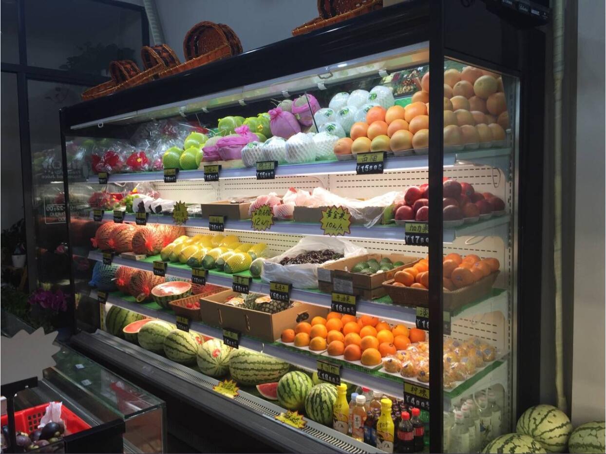 自助火锅保鲜柜|火锅店展示风幕柜|自助火