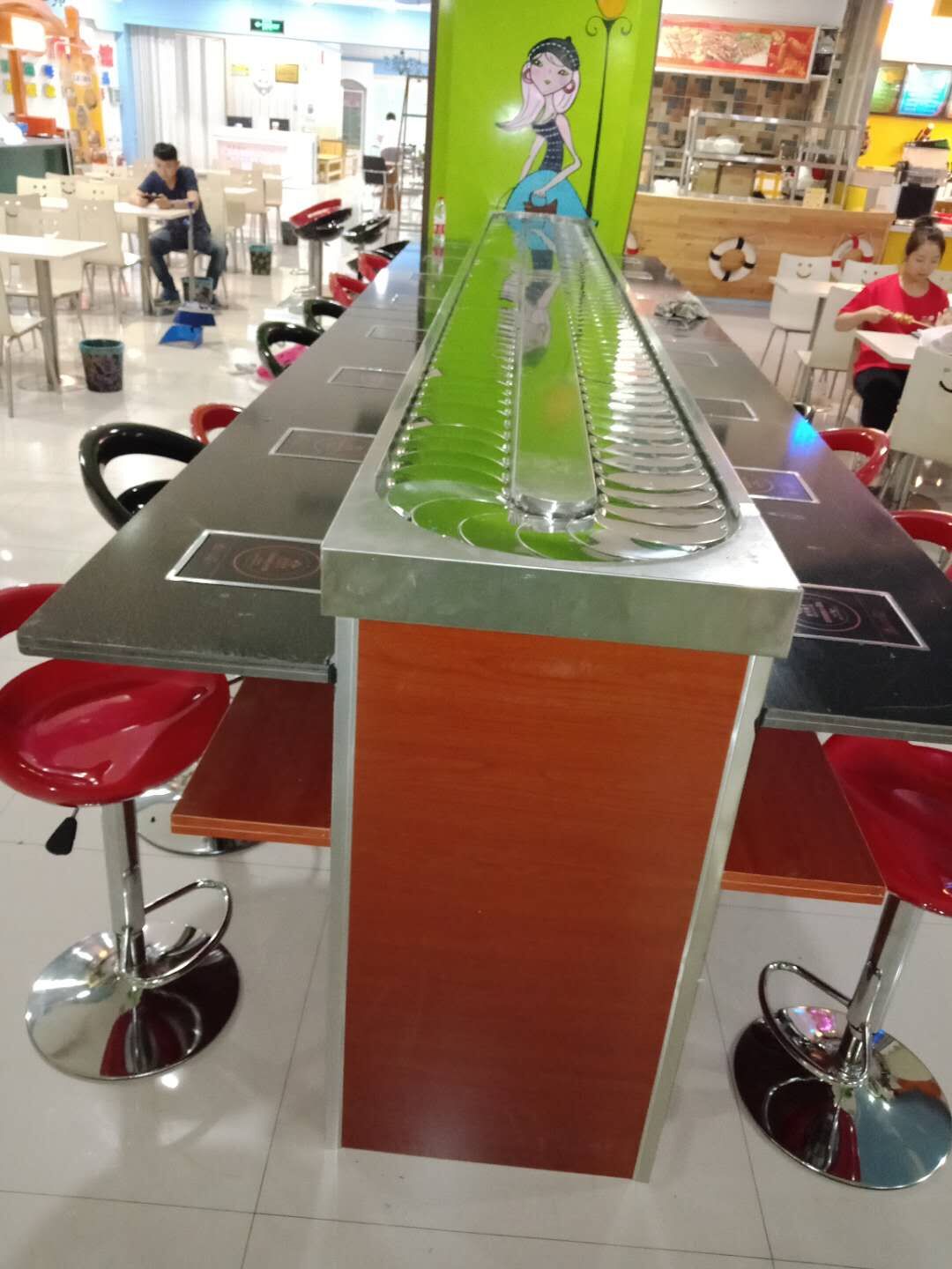 旋转小火锅设备全套回转火锅设备旋转火锅