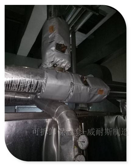 可拆卸式换热器软保温衣蒸汽阀门可拆卸软保温被