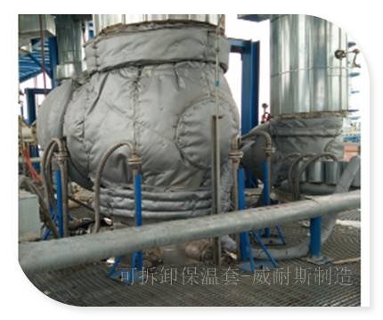可拆卸式换热器保温衣硫化机可拆卸式保温马甲