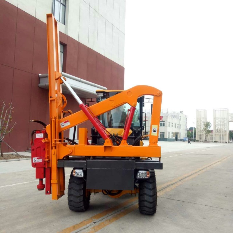 公路防撞装载机护栏打桩机用途质量和参数
