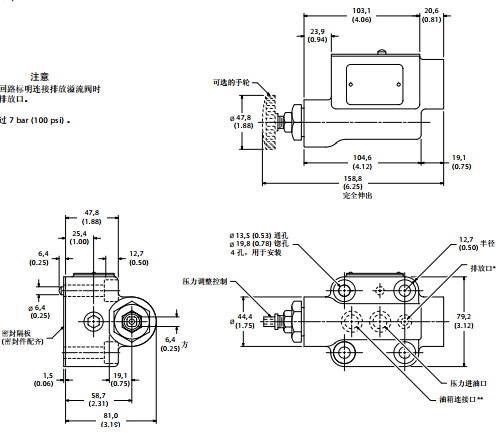 美国VICKERS威格士CG-03系列溢流阀详细信息