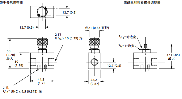 VICKERS威格士FN-4系列流量控制阀的规格图样