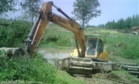 广州淤泥生态处理水陆挖掘机出租