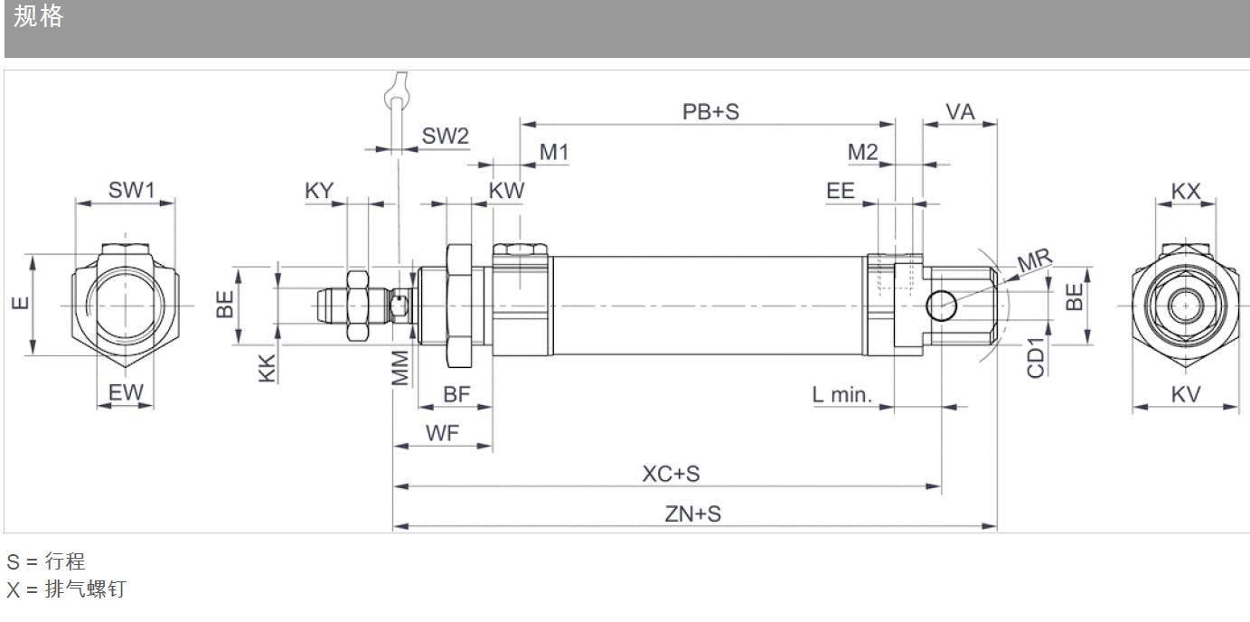 安沃驰微型气缸基本资料0822433201