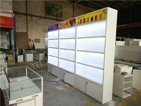 好看小烟柜广东揭阳烟酒专柜亮光烤漆