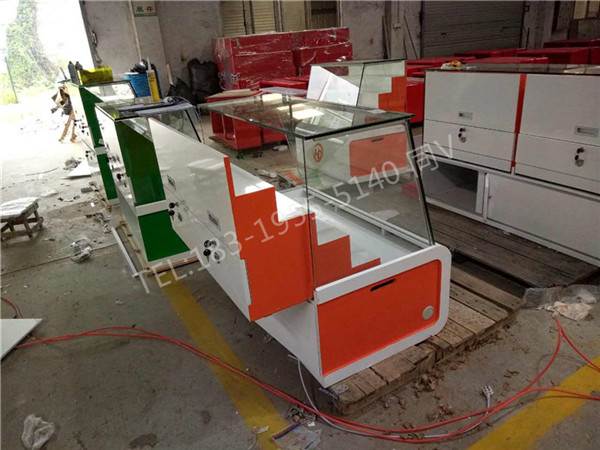 摆烟柜子图片山东日照白酒货架礼品柜设计制作