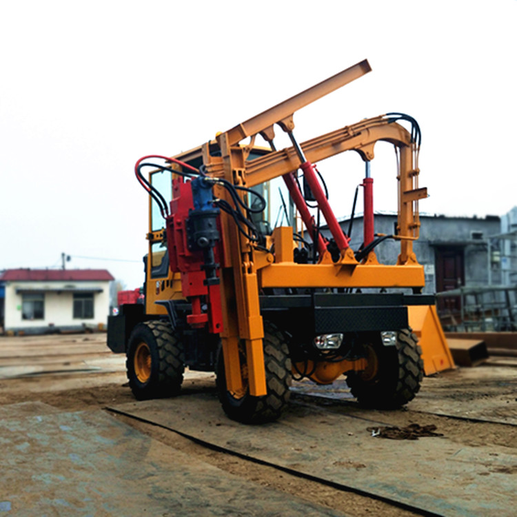公路护栏钻孔机 高速公路护栏打桩机价格