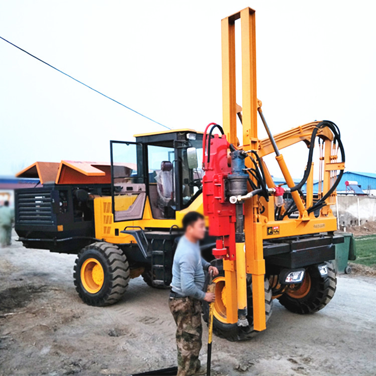 公路护栏钻孔机 高速公路护栏打桩机价格