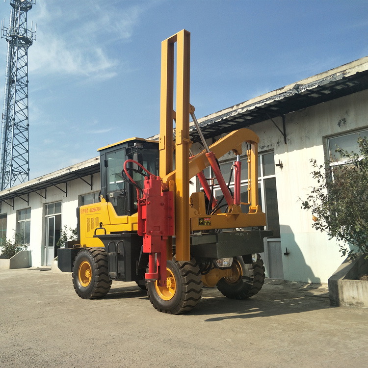 铲车式护栏打桩机 装载机公路护栏打桩机