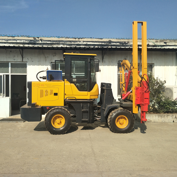 铲车式护栏打桩机 装载机公路护栏打桩机