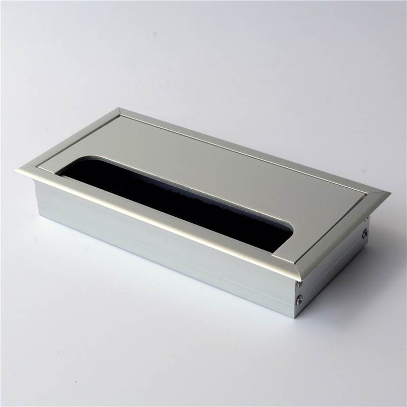 提供80x160mm 铝合金毛刷线盒 铝线盒厂家 毛刷线盒 批发商