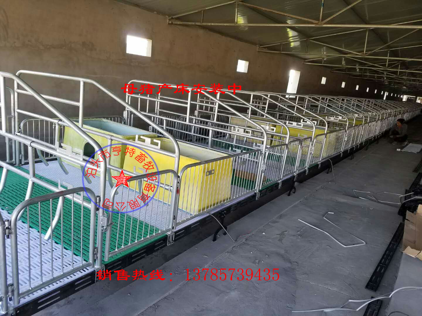 养猪专用双体产床亨特厂家直销