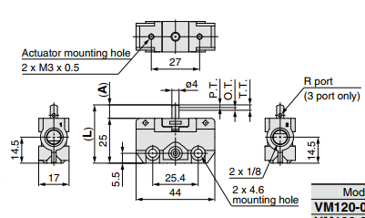 进口SMC机控阀VM131-01-02A