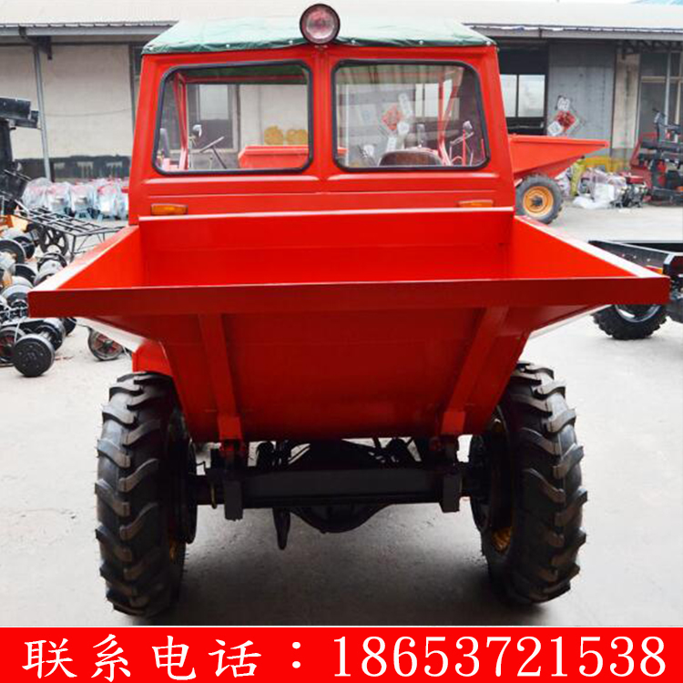 四轮多用途翻斗车混凝土砂浆前置自卸运输车