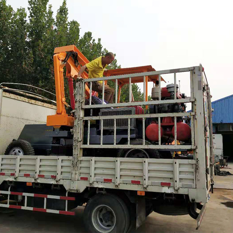 四轮装载式公路护栏打桩机 防撞护栏打桩机