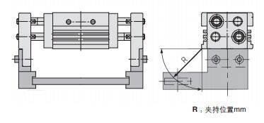 SMC平移型气爪，MDBG63-WB17J002-200Z