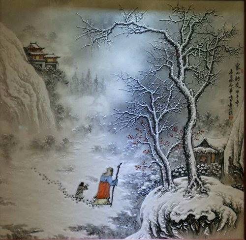 踏雪访友瓷板画价格图片及 鉴定步骤