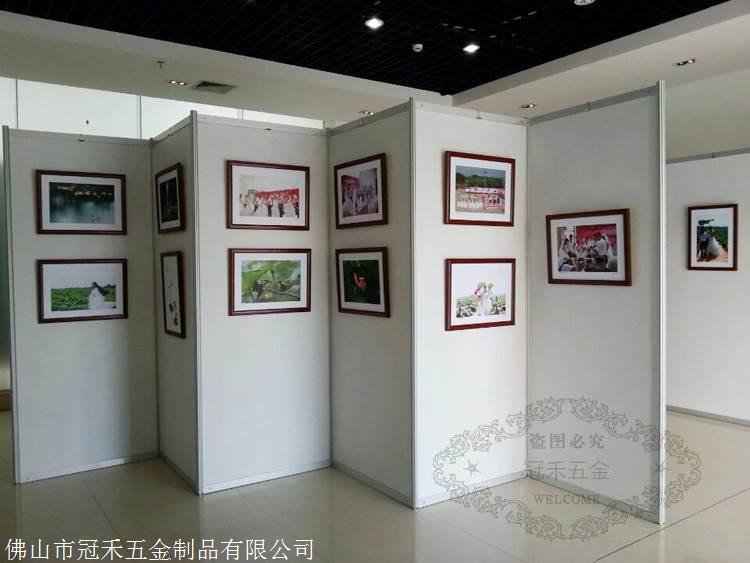 八棱柱书画展架摄影展架美术作品屏风学校活动展板户外参展铝合金