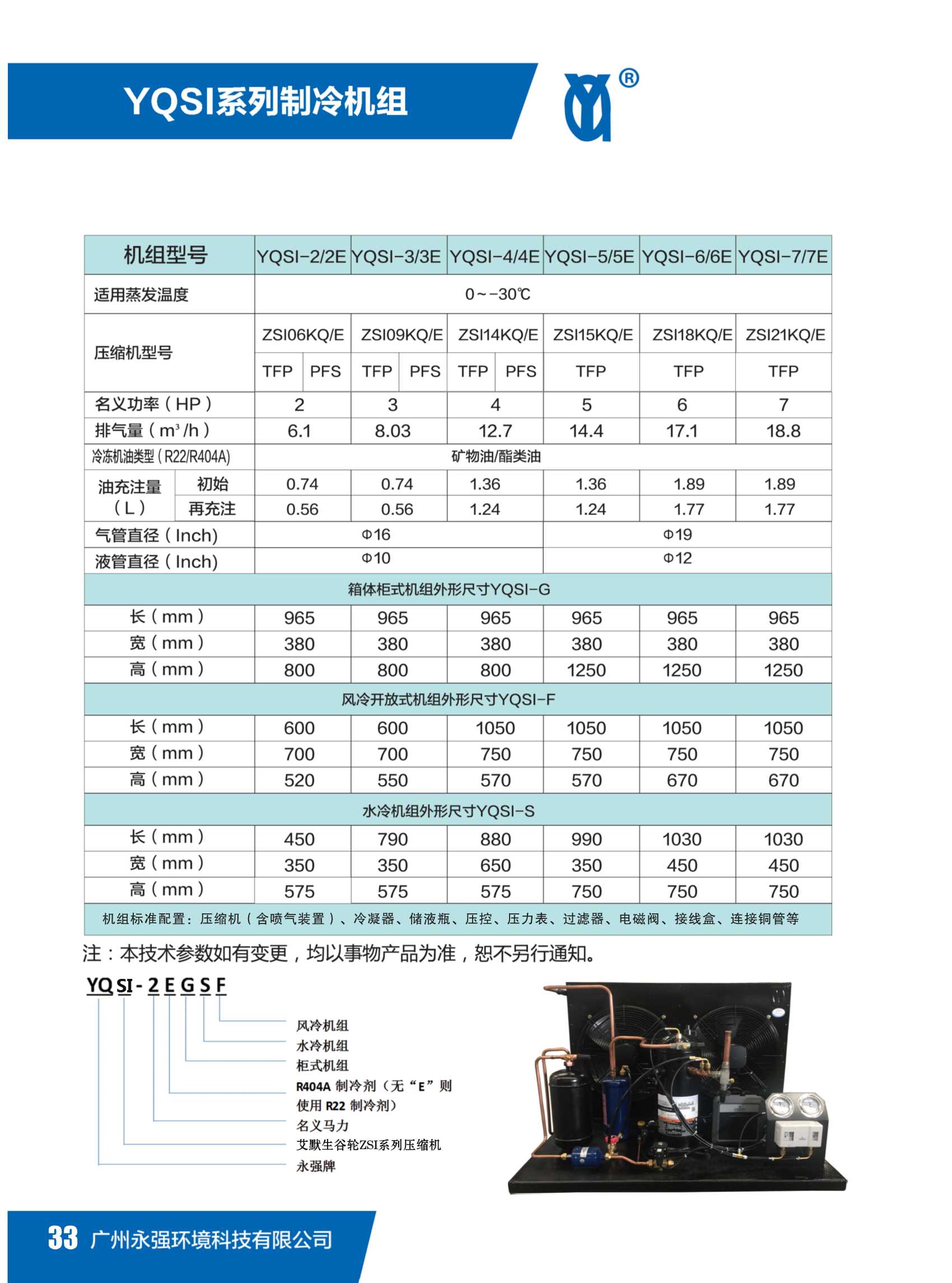 广州厂家直供制冷机组艾默生谷轮冷库设备
