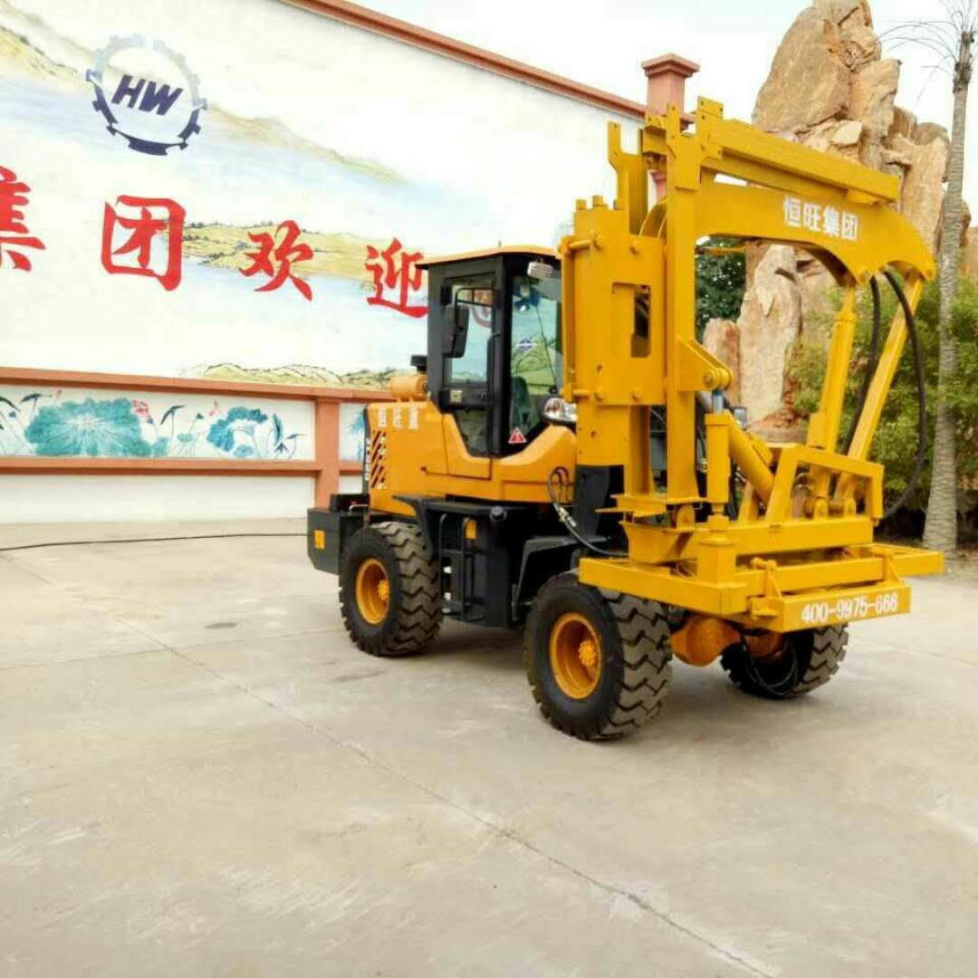 公路护栏打桩机_装载式护栏打桩机|压桩机