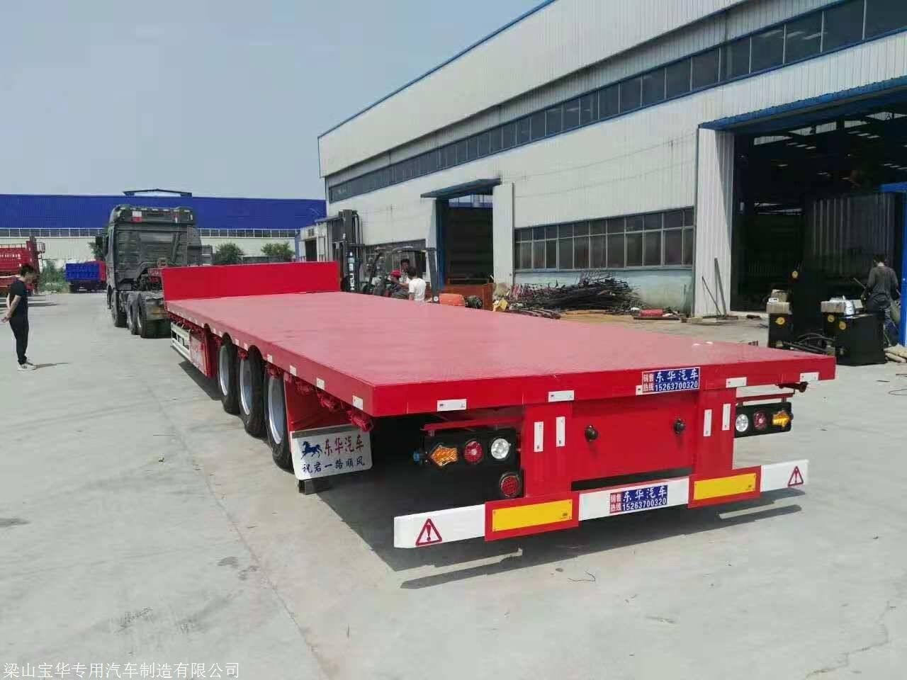 13.75x3米等宽低平板半挂车出厂价格,可带牌订做