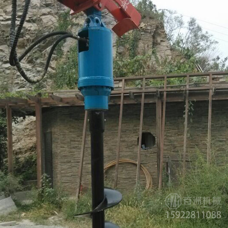液压螺旋钻机?护栏桩钻坑的螺旋钻机