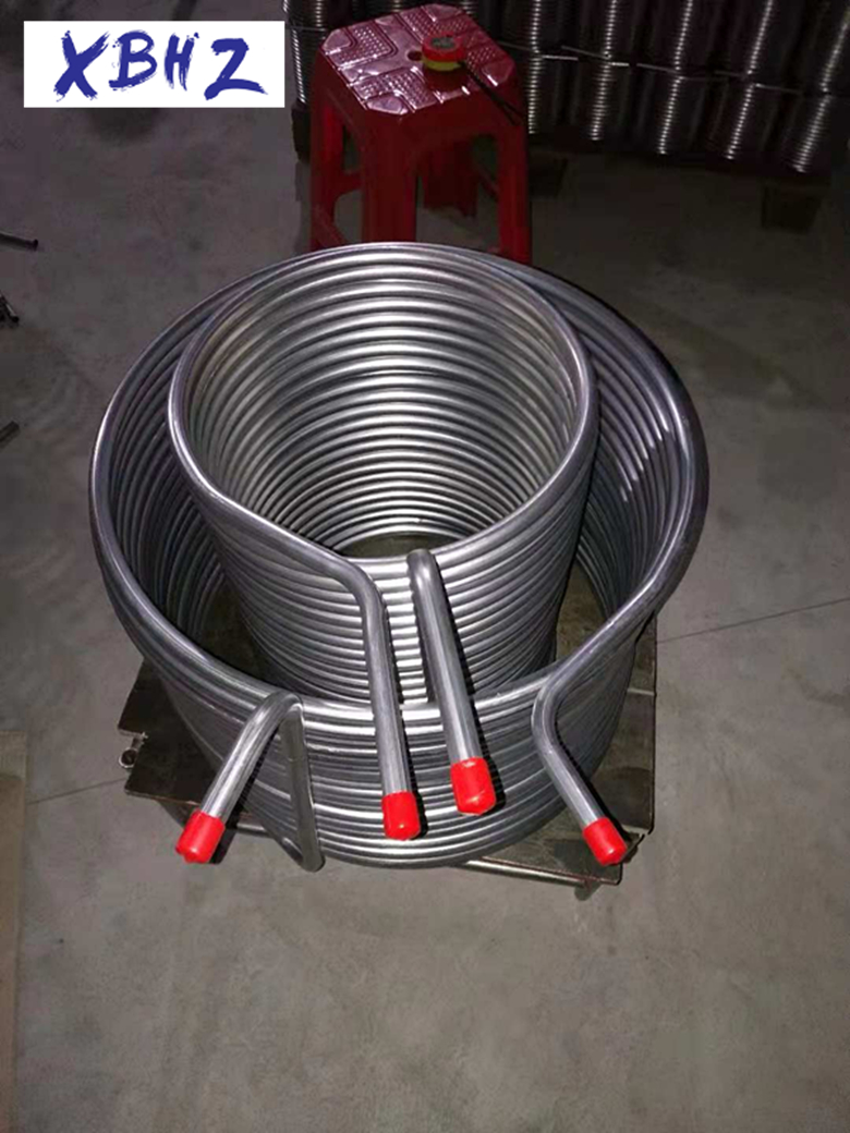 不锈钢双层盘管激光冷水机盘管啤酒冷却盘管