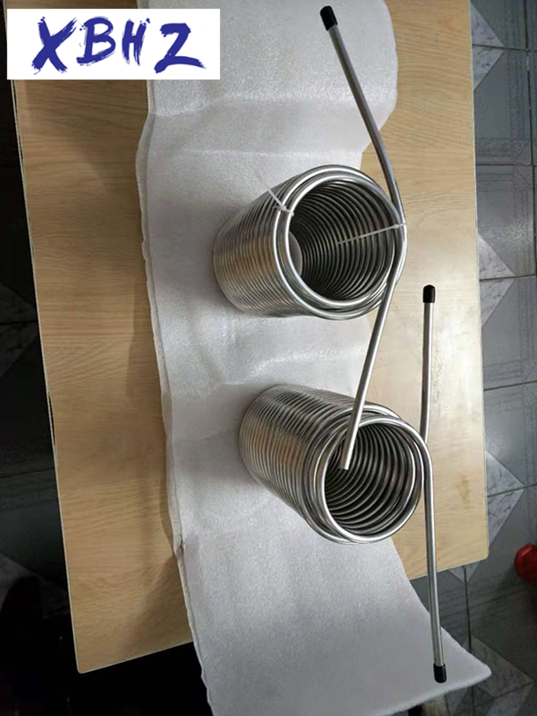 不锈钢双层盘管激光冷水机盘管啤酒冷却盘管